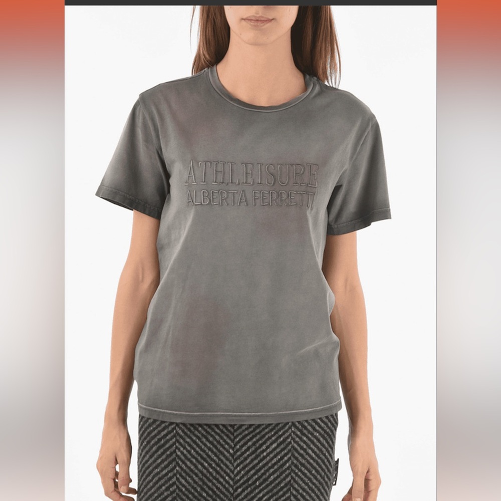 Alberta Ferretti Green Fitted Short Sleeve Tee